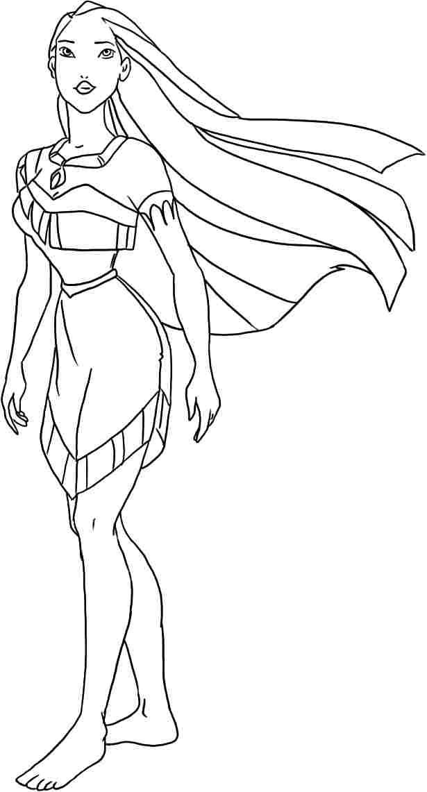 Coloring page: Pocahontas (Animation Movies) #131369 - Free Printable Coloring Pages