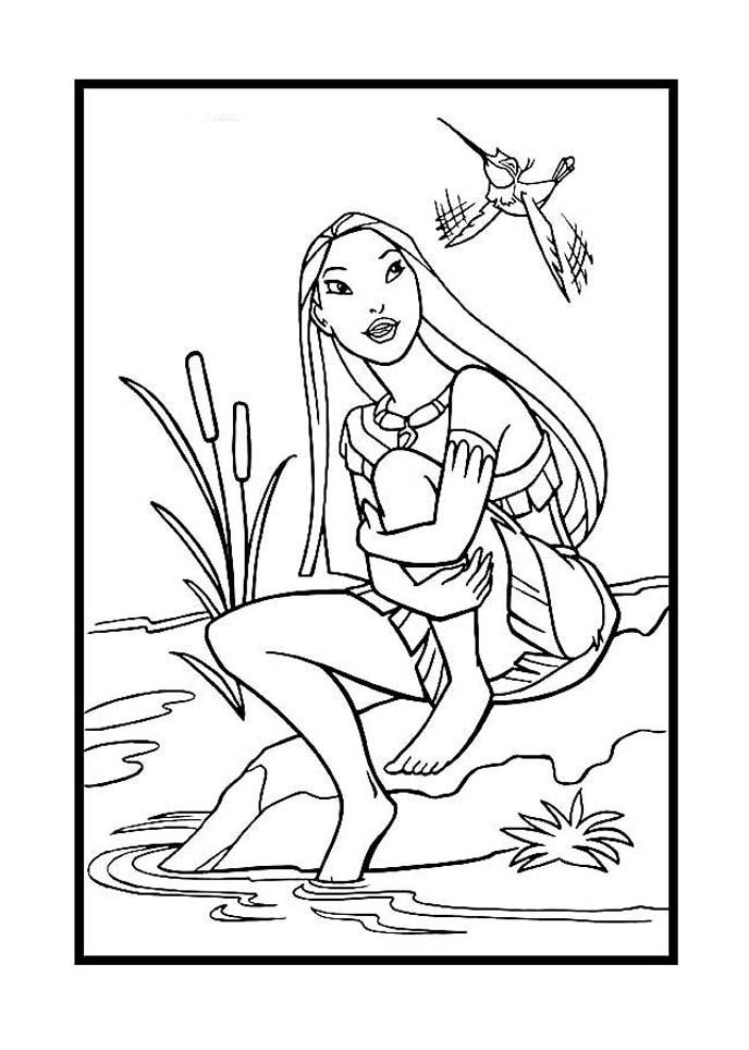 Coloring page: Pocahontas (Animation Movies) #131374 - Free Printable Coloring Pages