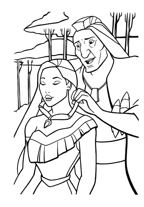 Coloring page: Pocahontas (Animation Movies) #131376 - Free Printable Coloring Pages