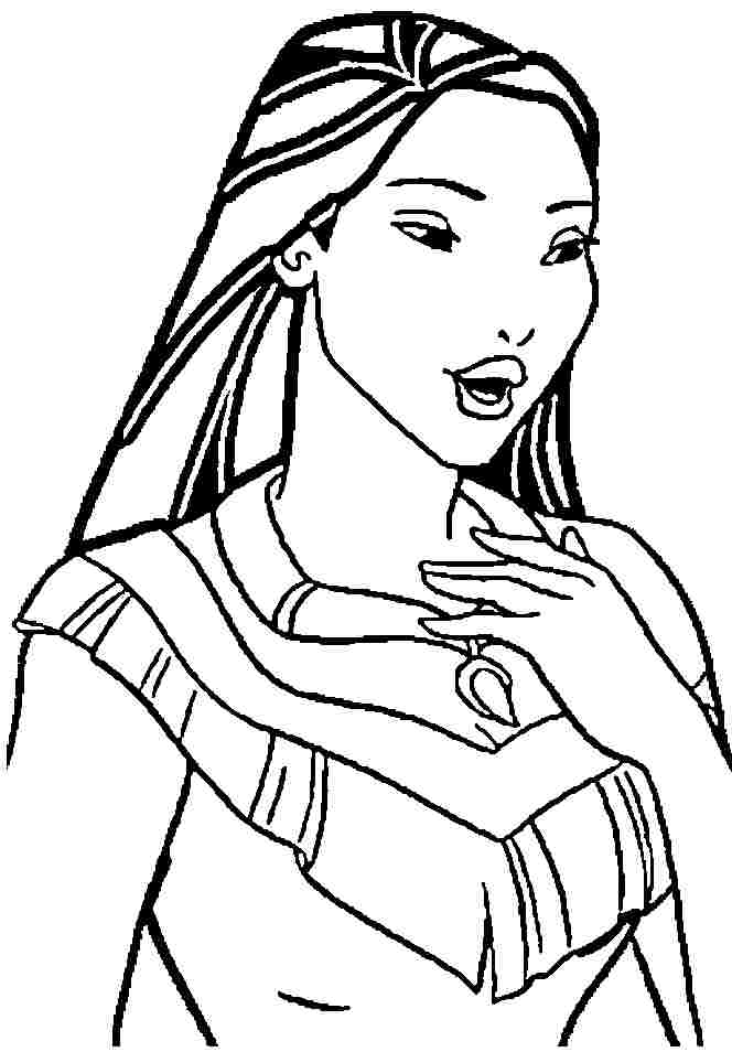 Drawing Pocahontas #131382 (Animation Movies) – Printable coloring pages
