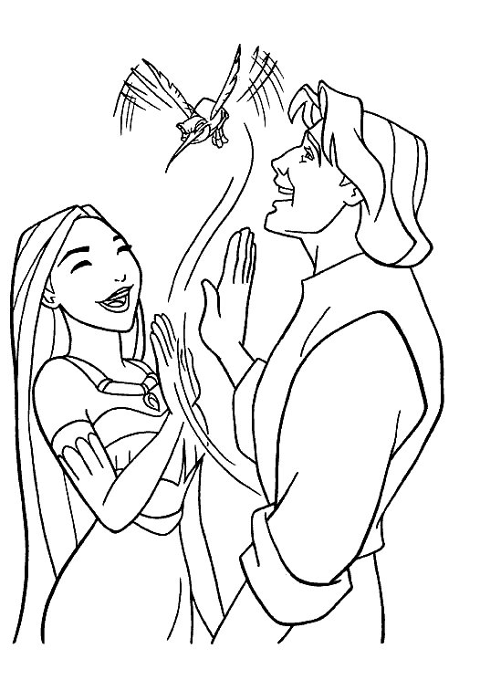 Coloring page: Pocahontas (Animation Movies) #131386 - Free Printable Coloring Pages