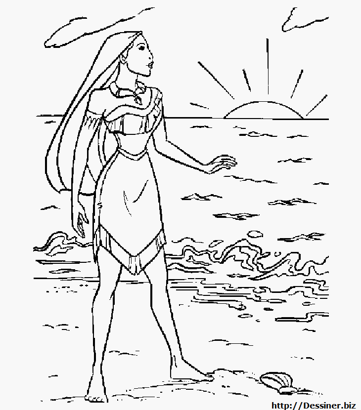 Coloring page: Pocahontas (Animation Movies) #131392 - Free Printable Coloring Pages