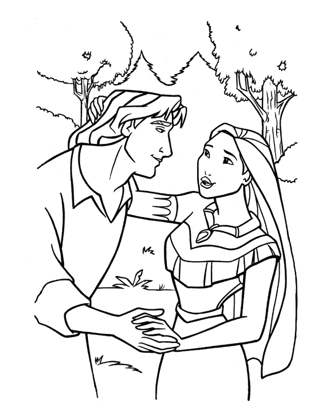 Coloring page: Pocahontas (Animation Movies) #131396 - Free Printable Coloring Pages