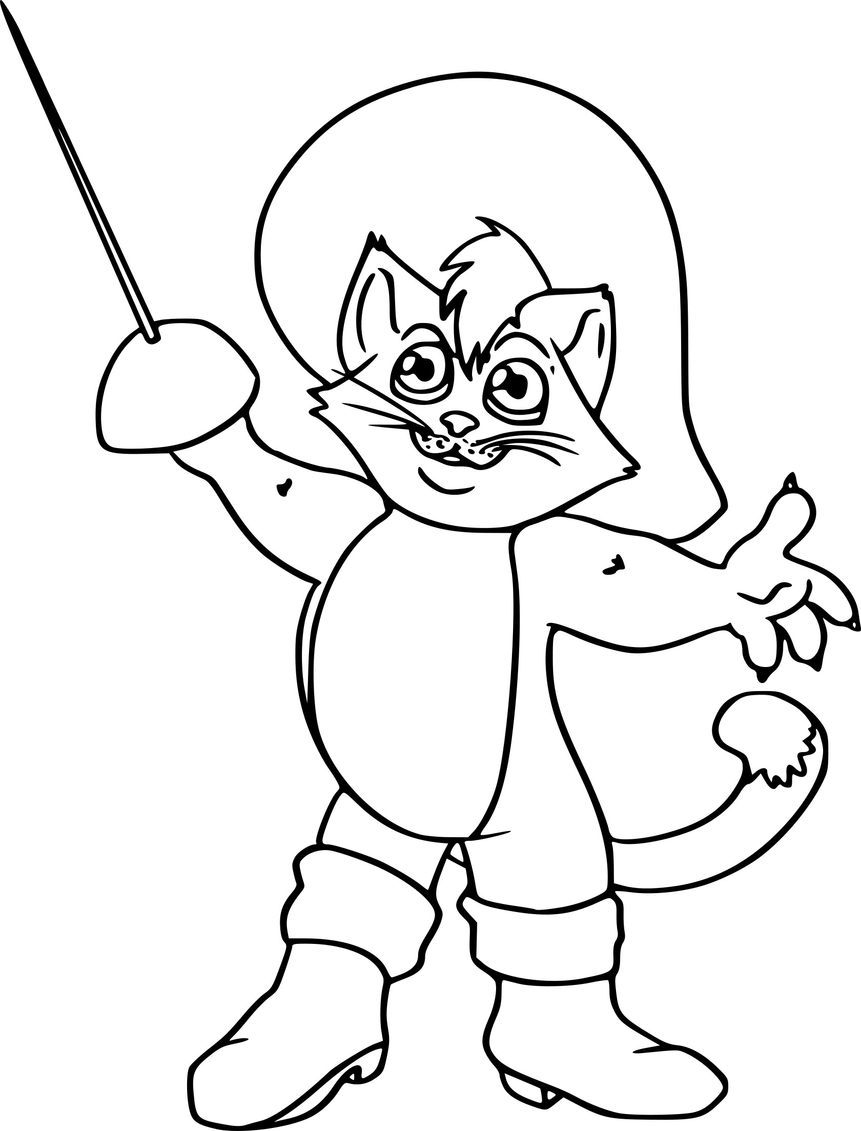Coloring page: Puss in Boots (Animation Movies) #170611 - Free Printable Coloring Pages