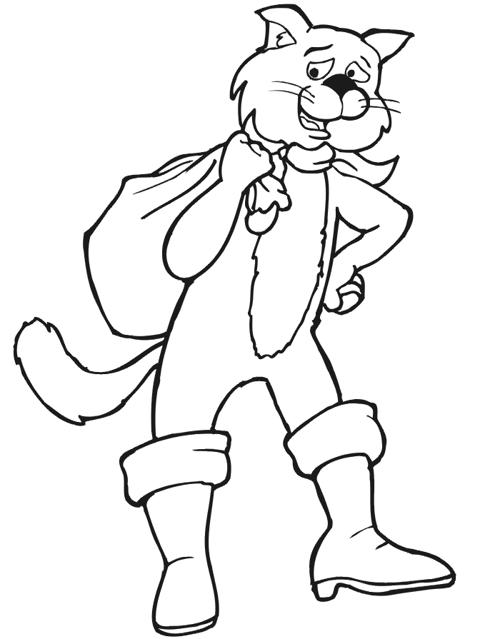 Coloring page: Puss in Boots (Animation Movies) #170628 - Free Printable Coloring Pages