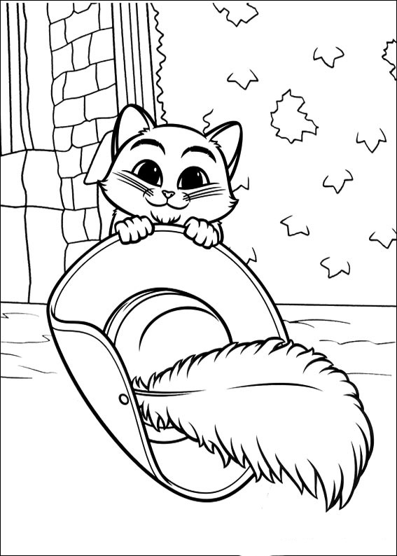 Coloring page: Puss in Boots (Animation Movies) #170639 - Free Printable Coloring Pages