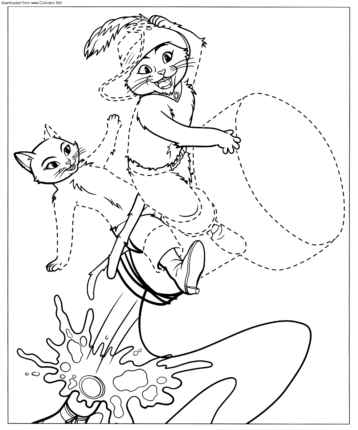 Coloring page: Puss in Boots (Animation Movies) #170647 - Free Printable Coloring Pages