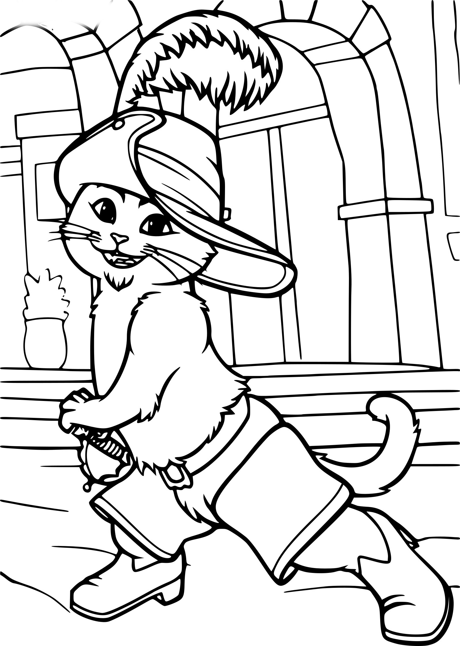 Coloring page: Puss in Boots (Animation Movies) #170662 - Free Printable Coloring Pages