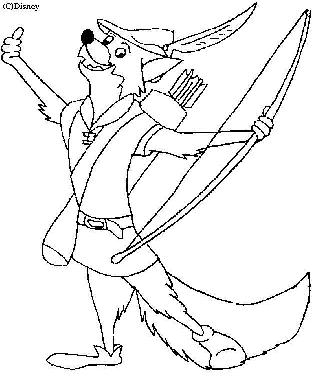 Coloring page: Robin Hood (Animation Movies) #132986 - Free Printable Coloring Pages