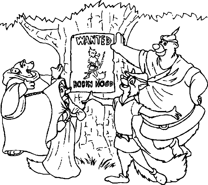Robin Hood (Animation Movies) – Free Printable Coloring Pages