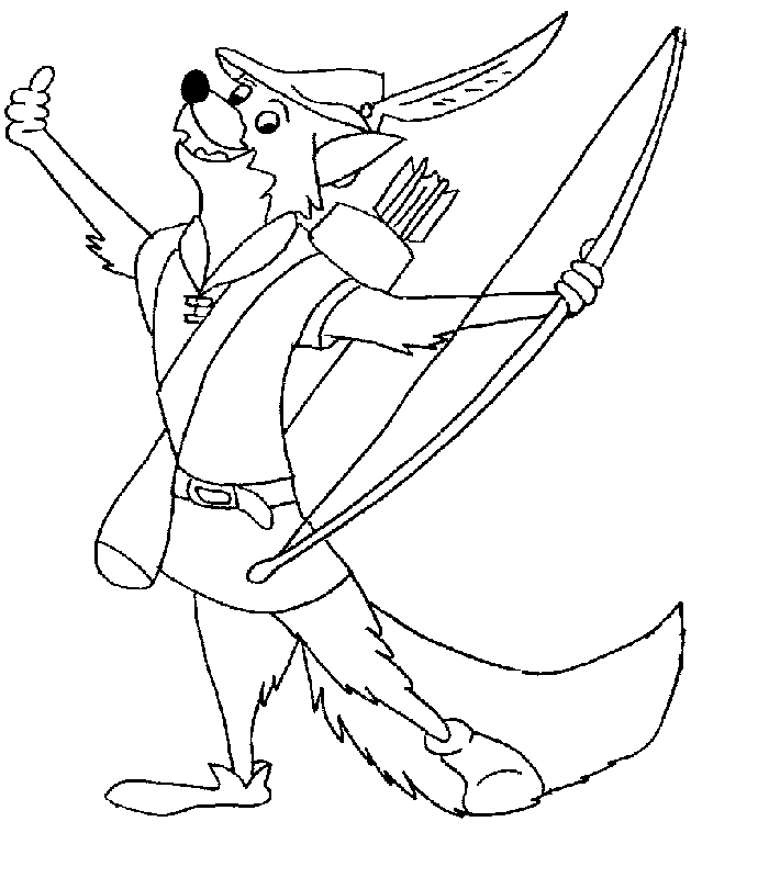 Coloring page: Robin Hood (Animation Movies) #133101 - Free Printable Coloring Pages
