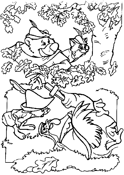 Coloring page: Robin Hood (Animation Movies) #133159 - Free Printable Coloring Pages