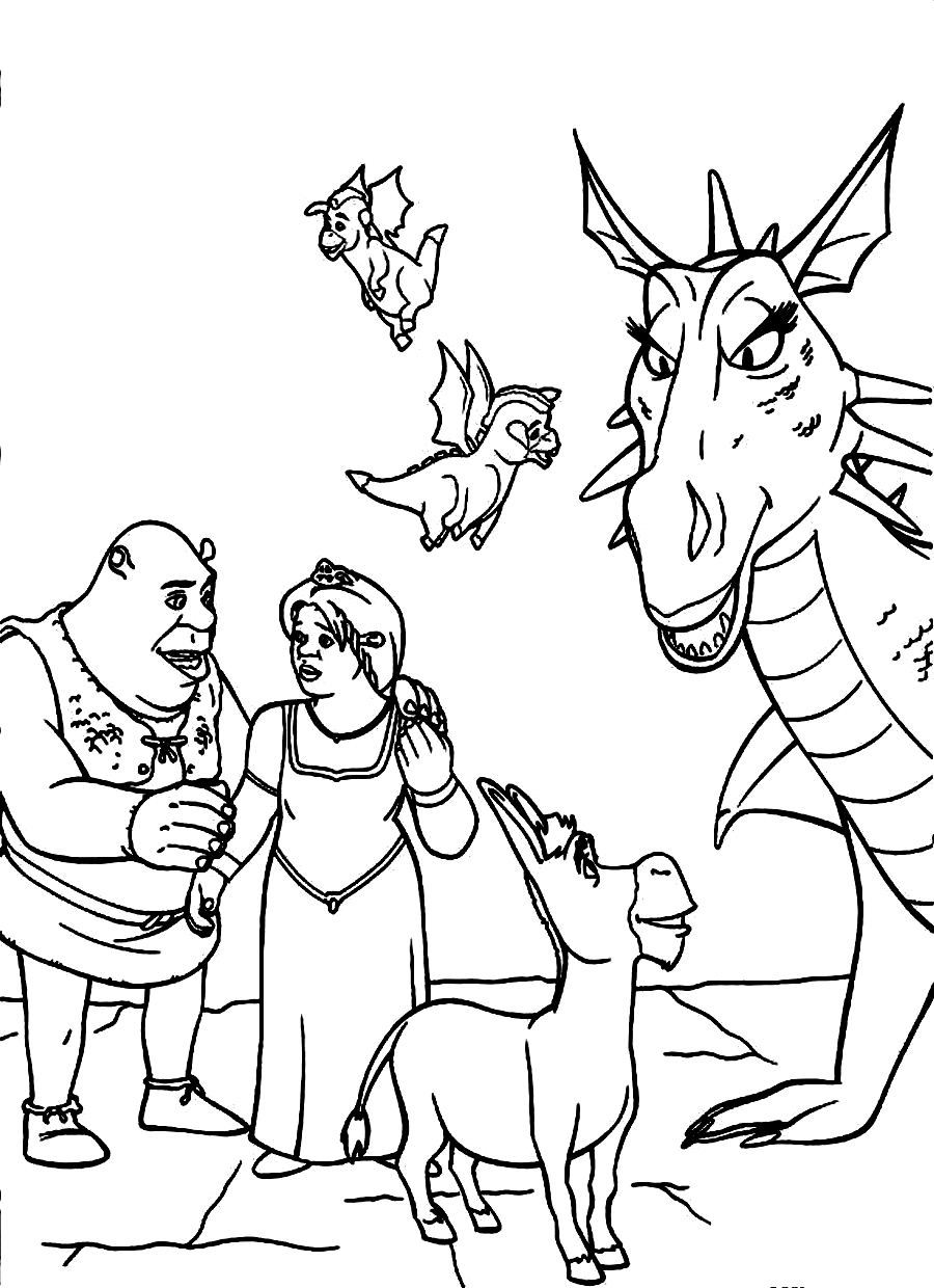 Coloring page: Shrek (Animation Movies) #115068 - Free Printable Coloring Pages