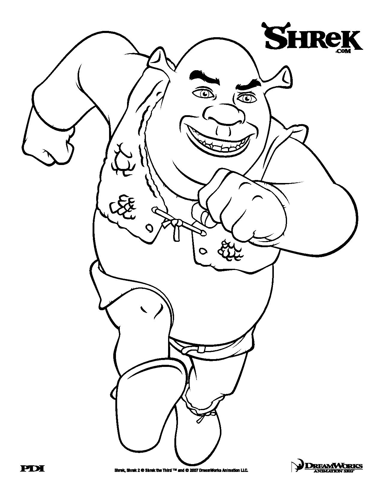 Coloring page: Shrek (Animation Movies) #115074 - Free Printable Coloring Pages