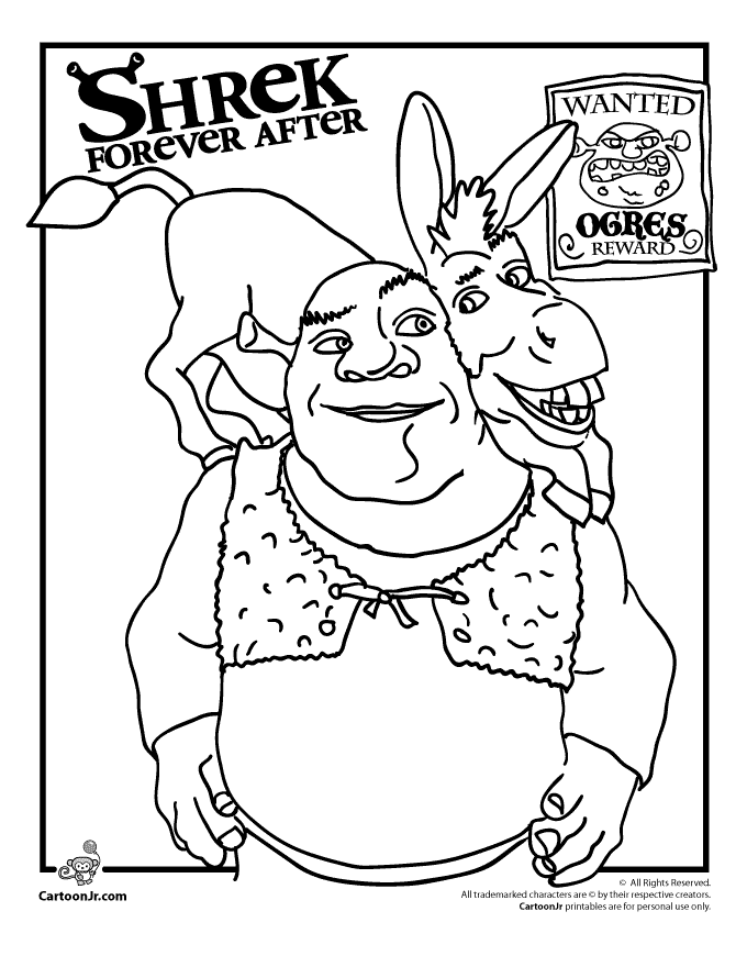 Coloring page: Shrek (Animation Movies) #115102 - Free Printable Coloring Pages
