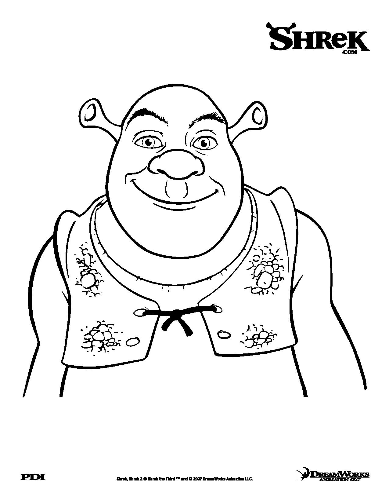 Coloring page: Shrek (Animation Movies) #115127 - Free Printable Coloring Pages