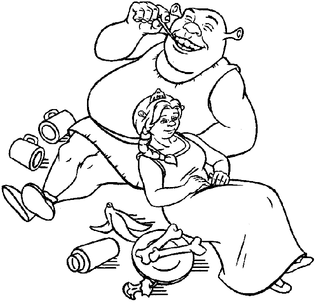 Coloring page: Shrek (Animation Movies) #115133 - Free Printable Coloring Pages