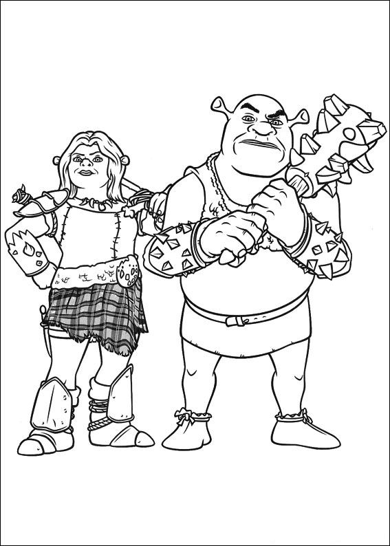 shrek forever after coloring pages