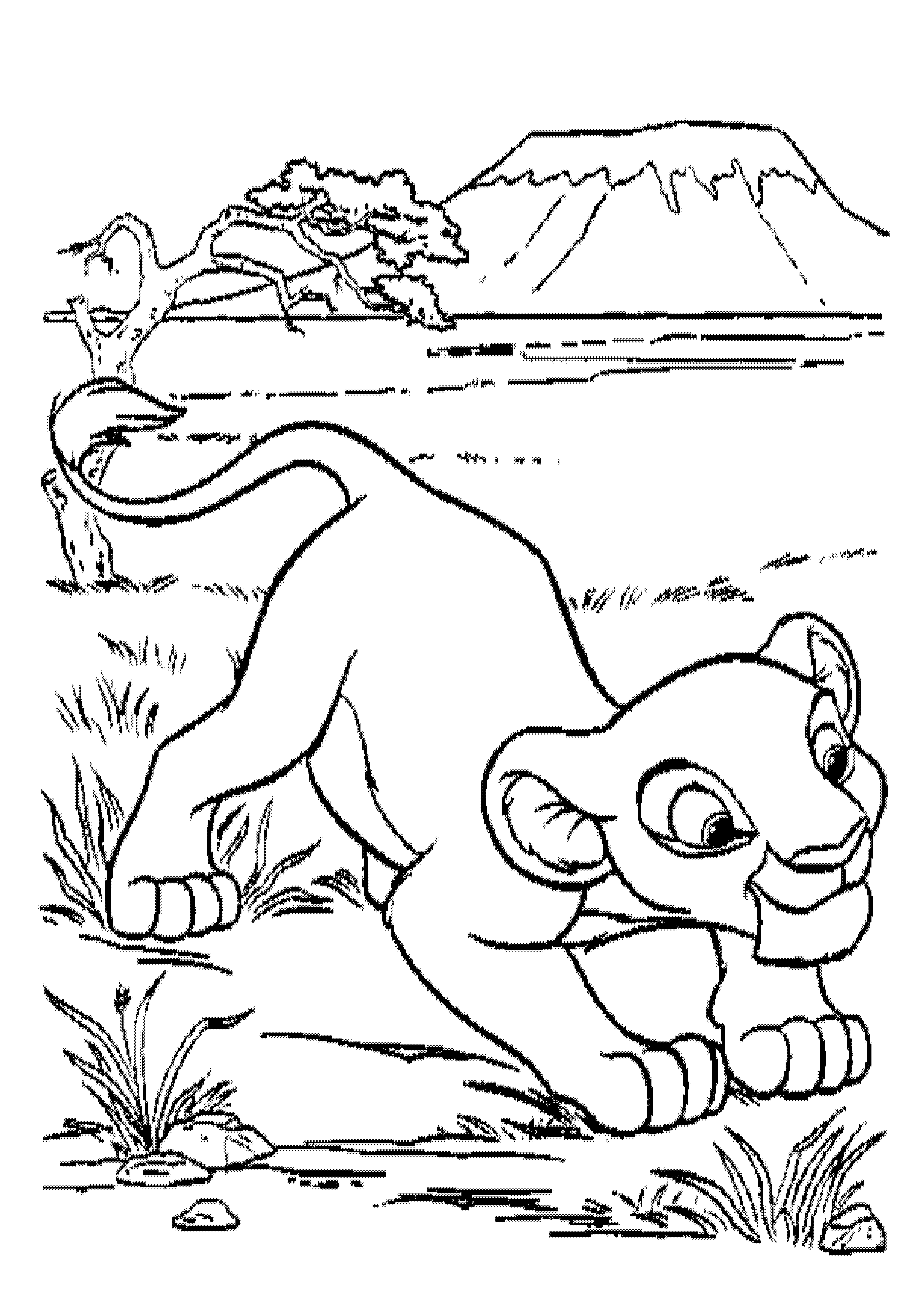 Coloring page: Simba (Animation Movies) #169990 - Free Printable Coloring Pages