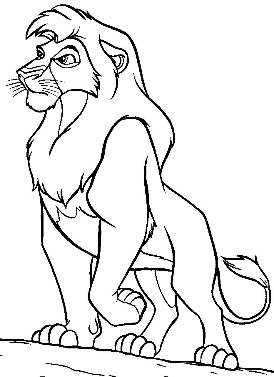 Coloring page: Simba (Animation Movies) #170025 - Free Printable Coloring Pages