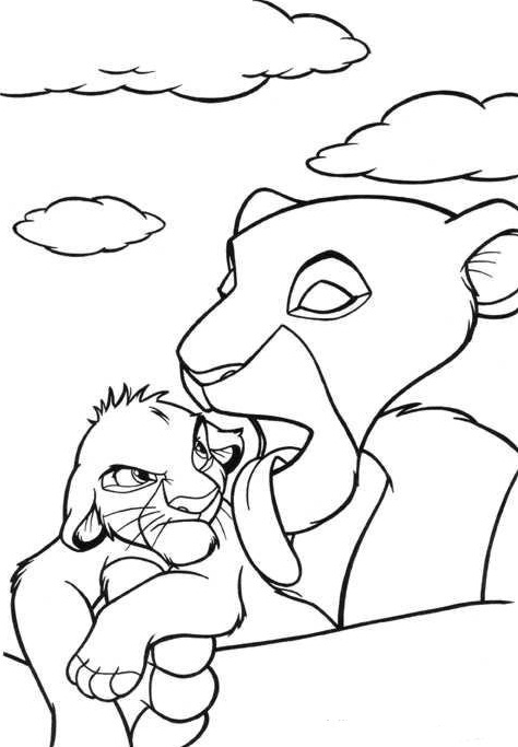 Coloring page: Simba (Animation Movies) #170045 - Free Printable Coloring Pages