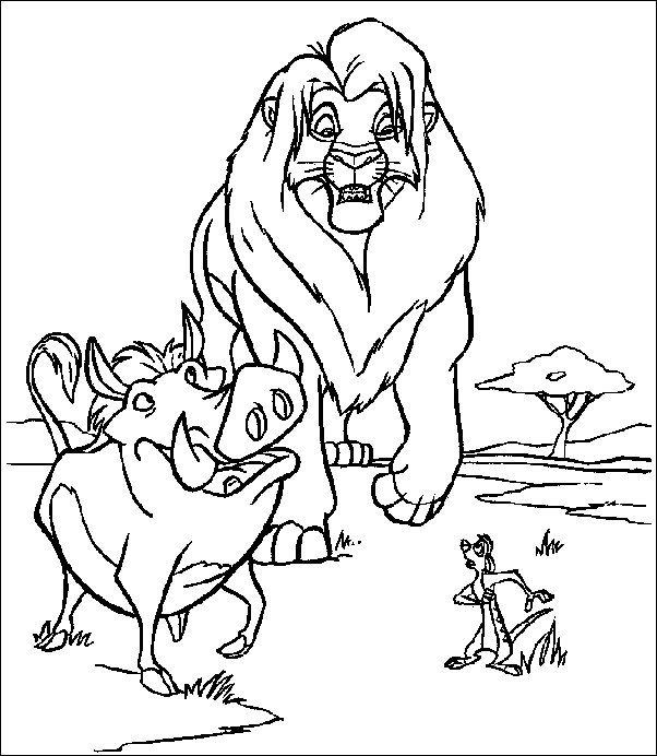 Coloring page: Simba (Animation Movies) #170046 - Free Printable Coloring Pages