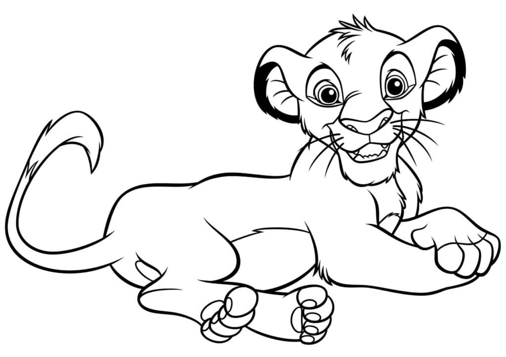 Free printable Simba coloring page #202494 from Animation Movies collection
