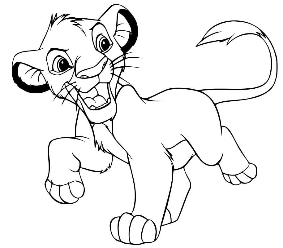 Free printable Simba coloring page #202500 from Animation Movies collection