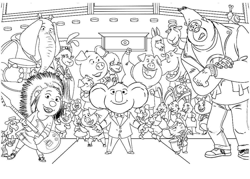 Free printable Sing coloring page #186075 from Animation Movies collection