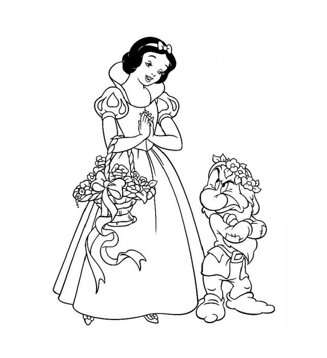 Coloring page: Snow White and the Seven Dwarfs (Animation Movies) #133834 - Free Printable Coloring Pages