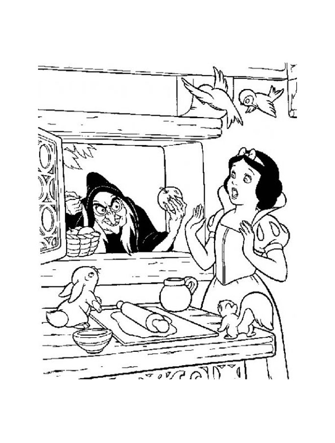 Coloring page: Snow White and the Seven Dwarfs (Animation Movies) #133850 - Free Printable Coloring Pages