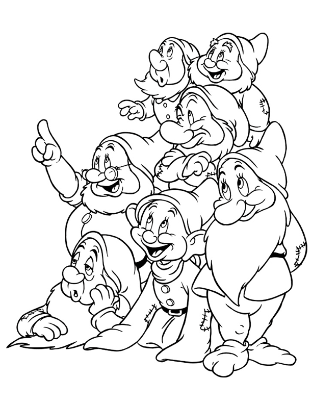 Coloring page: Snow White and the Seven Dwarfs (Animation Movies) #133856 - Free Printable Coloring Pages