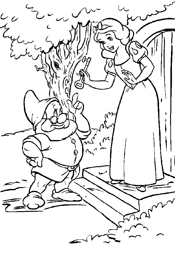 Coloring page: Snow White and the Seven Dwarfs (Animation Movies) #133877 - Free Printable Coloring Pages