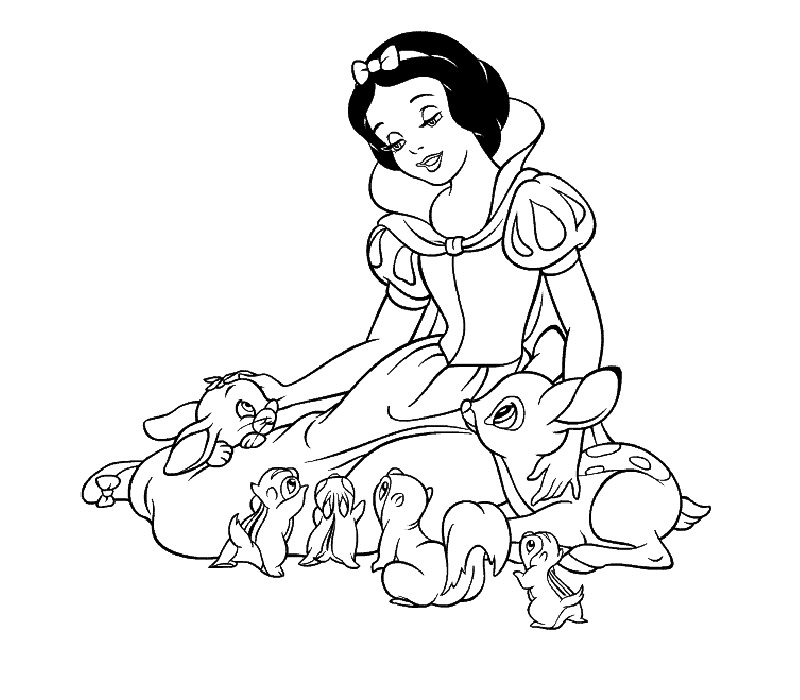 Coloring page: Snow White and the Seven Dwarfs (Animation Movies) #133895 - Free Printable Coloring Pages