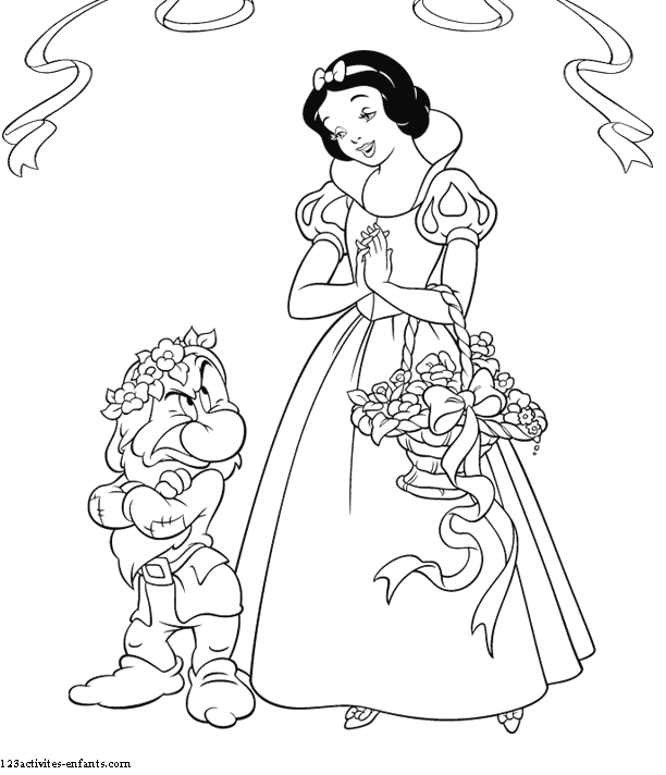 Coloring page: Snow White and the Seven Dwarfs (Animation Movies) #133905 - Free Printable Coloring Pages