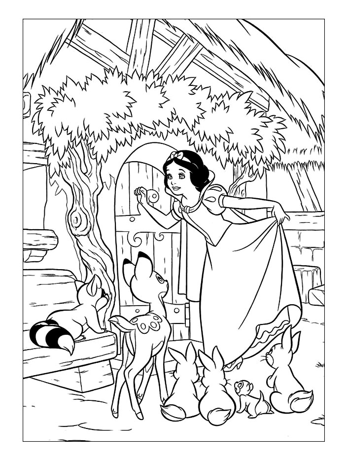 Coloring page: Snow White and the Seven Dwarfs (Animation Movies) #133909 - Free Printable Coloring Pages