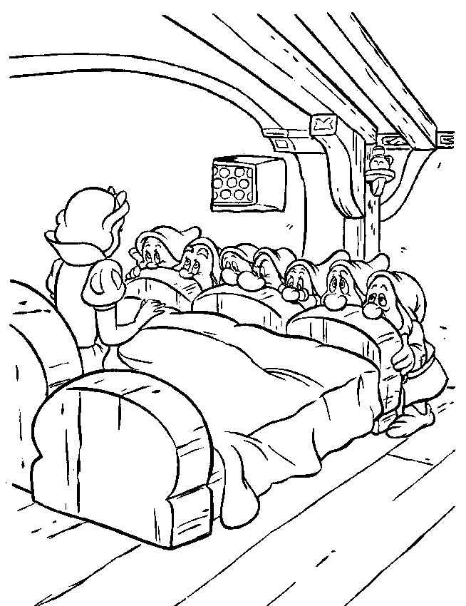Coloring page: Snow White and the Seven Dwarfs (Animation Movies) #133911 - Free Printable Coloring Pages