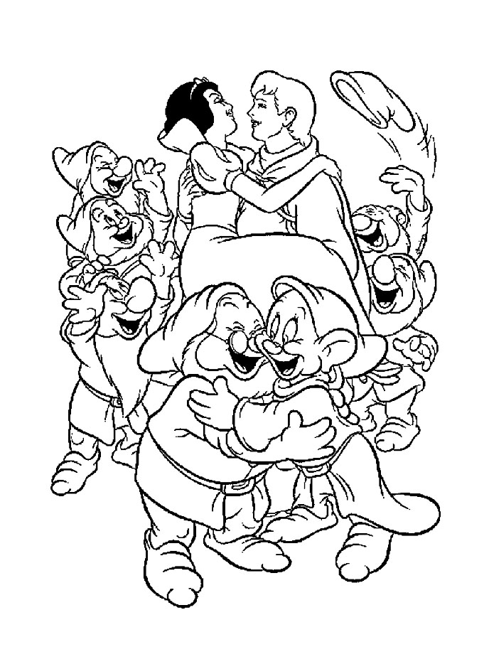 Coloring page: Snow White and the Seven Dwarfs (Animation Movies) #133924 - Free Printable Coloring Pages