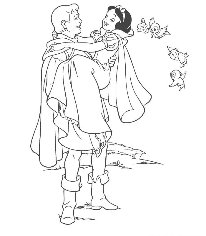 Download Snow White and the Seven Dwarfs #133943 (Animation Movies) - Printable coloring pages