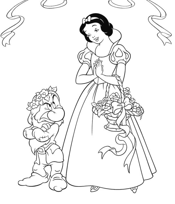 Coloring page: Snow White and the Seven Dwarfs (Animation Movies) #133978 - Free Printable Coloring Pages