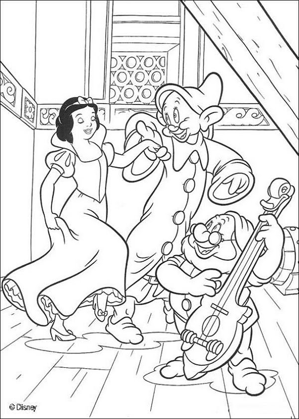 Drawing Snow White And The Seven Dwarfs 133980 Animation Movies Printable Coloring Pages