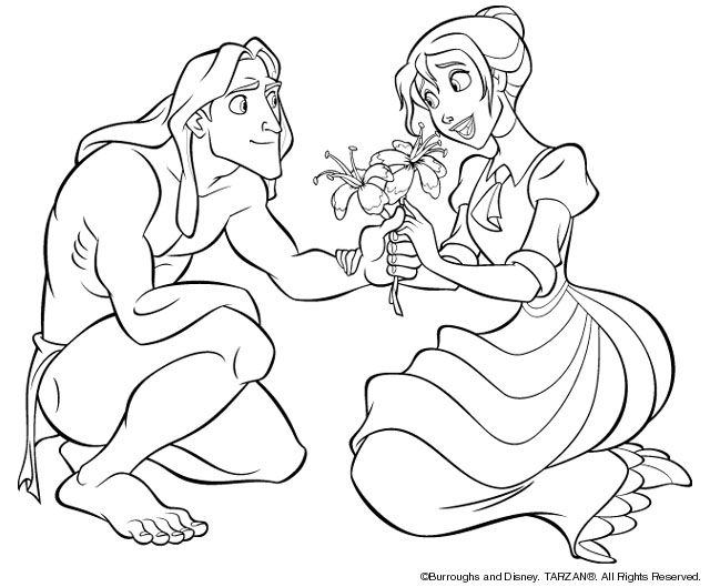 Coloring page: Tarzan (Animation Movies) #131081 - Free Printable Coloring Pages