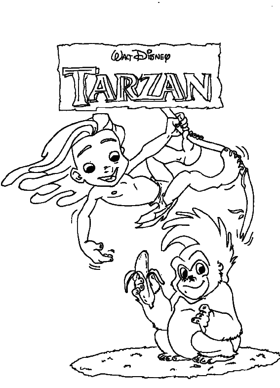 Coloring page: Tarzan (Animation Movies) #131082 - Free Printable Coloring Pages