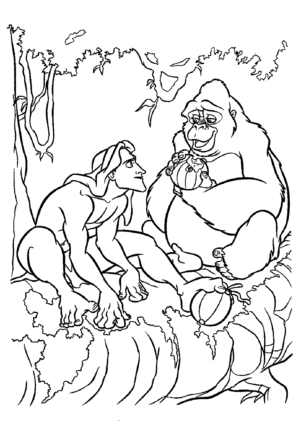 Coloring page: Tarzan (Animation Movies) #131083 - Free Printable Coloring Pages