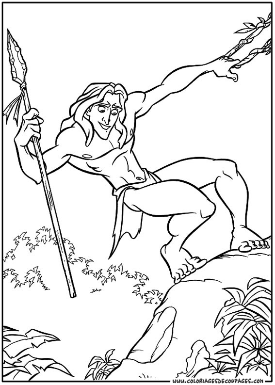 Coloring page: Tarzan (Animation Movies) #131088 - Free Printable Coloring Pages
