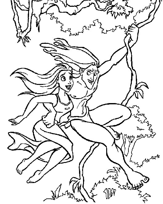 Coloring page: Tarzan (Animation Movies) #131110 - Free Printable Coloring Pages