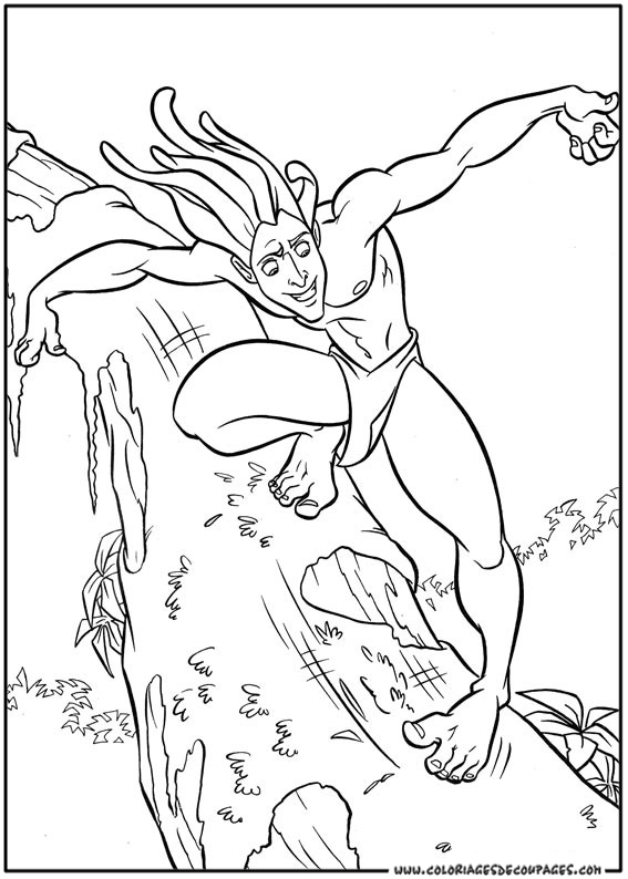 Coloring page: Tarzan (Animation Movies) #131115 - Free Printable Coloring Pages