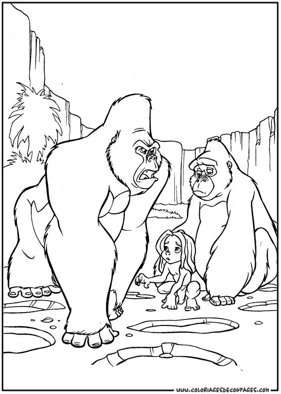 Coloring page: Tarzan (Animation Movies) #131138 - Free Printable Coloring Pages