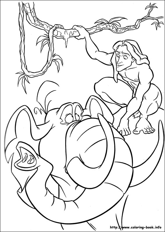 Coloring page: Tarzan (Animation Movies) #131140 - Free Printable Coloring Pages