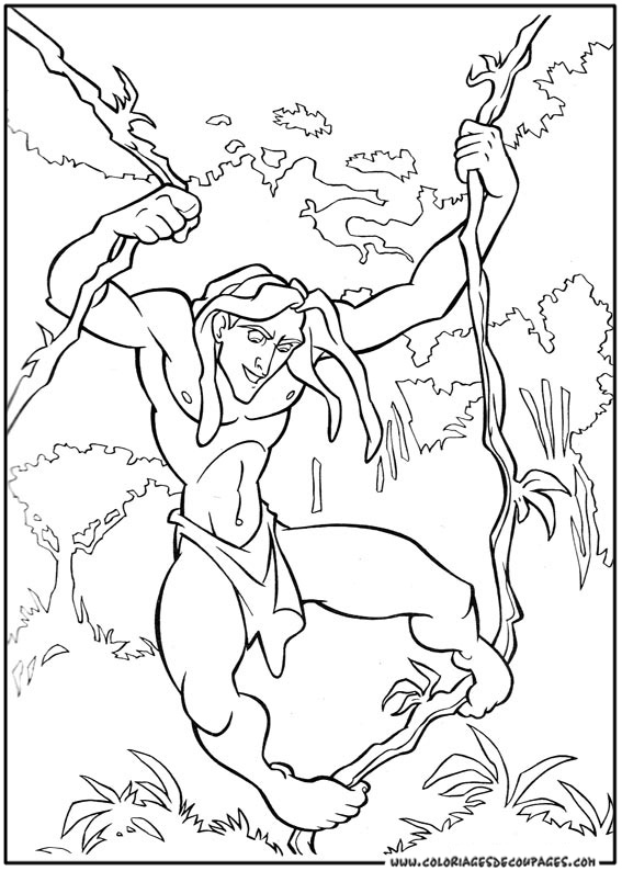 Coloring page: Tarzan (Animation Movies) #131150 - Free Printable Coloring Pages